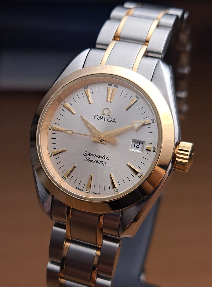 Ladies' Omega Seamaster Aqua Terra Quartz YG/SS Ref. 2377.30